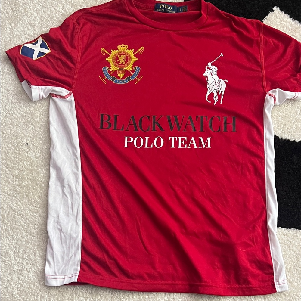 Ralph Lauren Red Blackwatch Polo Team Shirt